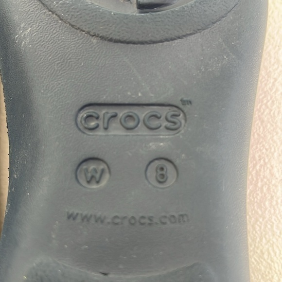 Crocs Olivia II Shoes Faux-Fur Lined Ballet Flat Dual Comfort Blue Slip-on 8 - Picture 6 of 9